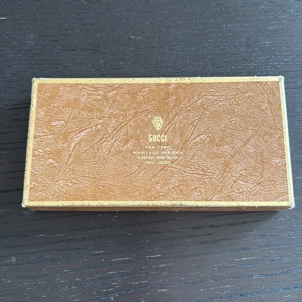 Gucci Vintage Sales Box with Original Tissue Receipts 70s